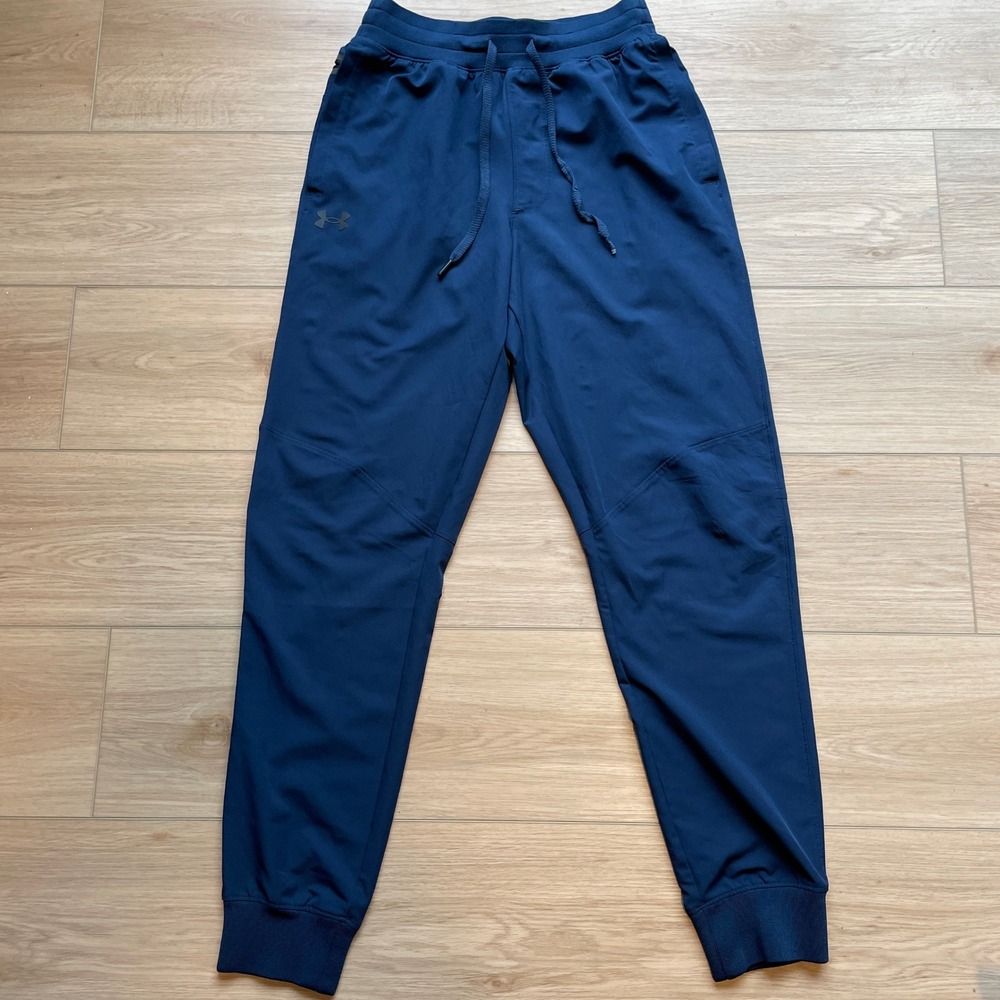 Under Armour Mens Unstoppable Joggers Navy Blue Tapered Athletic Pants Size S